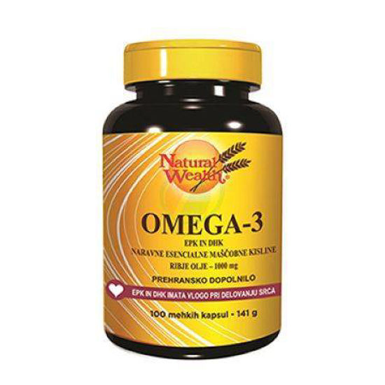 Natural Wealth omega-3, 100 kapsul
