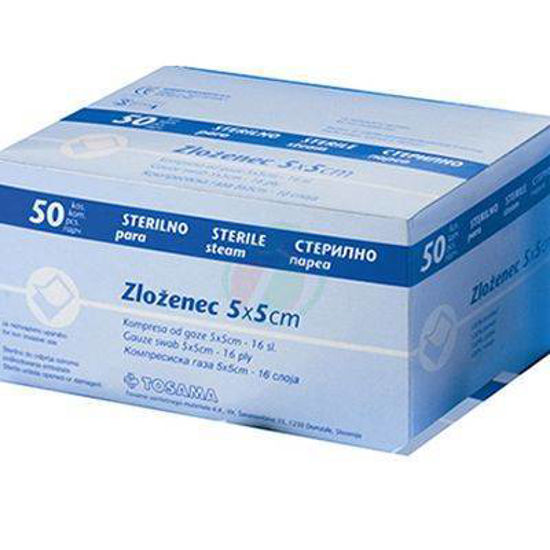 Zloženec (sterilna gaza) - Vel: 5x5cm, 50 kom