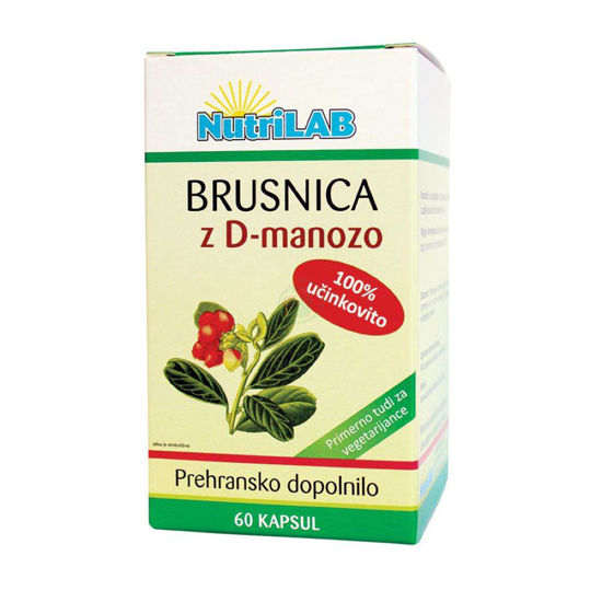 Nutrilab brusnica z D-manozo, 60 kapsul