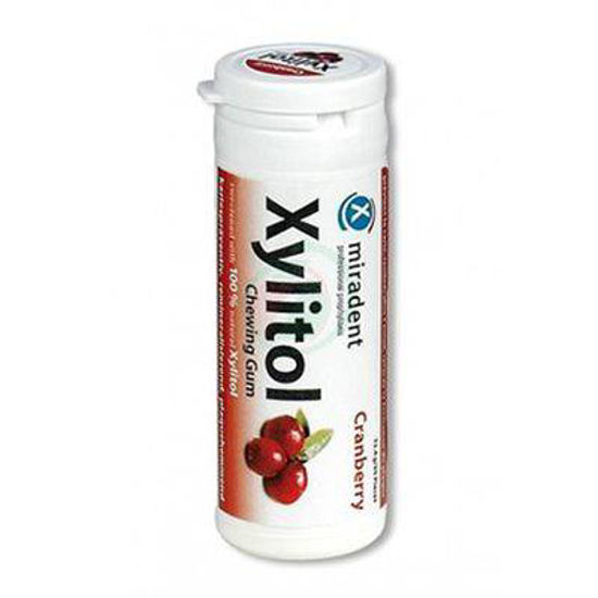 Xylitol varovalni žvečilni gumi s 100 % xylitola z okusom brusnice, 30 žvečilnih gumijev