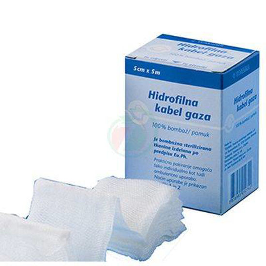 Hidrofilna kabel gaza - Velikost 5cmx5m