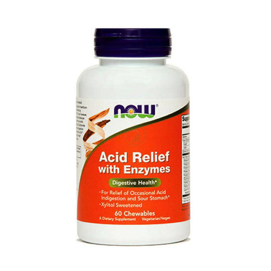 Now Acid Relief prebavni encimi, 60 tablet