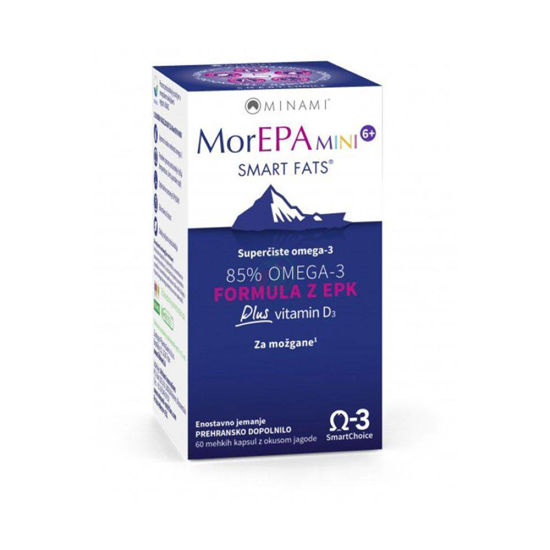 MorEPA MINI 6+ za otroke, 60 kapsul