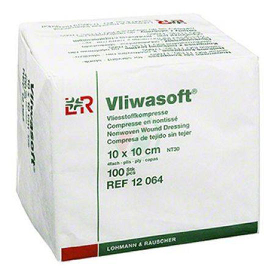 Vliwasoft nesterilen netkan vatiran 6 slojni zloženec (7,5x7,5 cm), 100 kom.