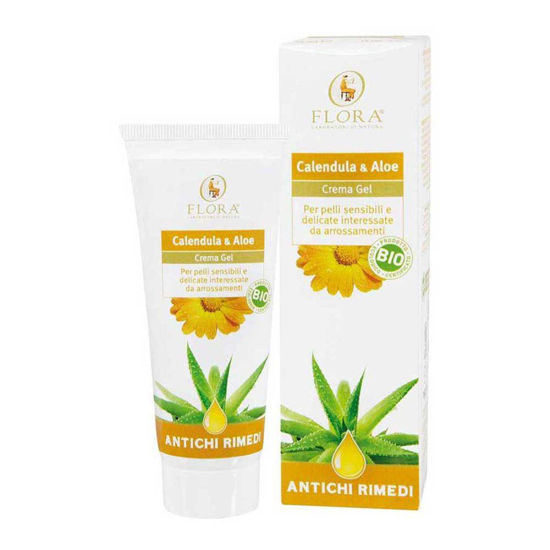 Flora ognjič in aloe vera gel krema proti rdečici in razdraženosti, 75 mL
