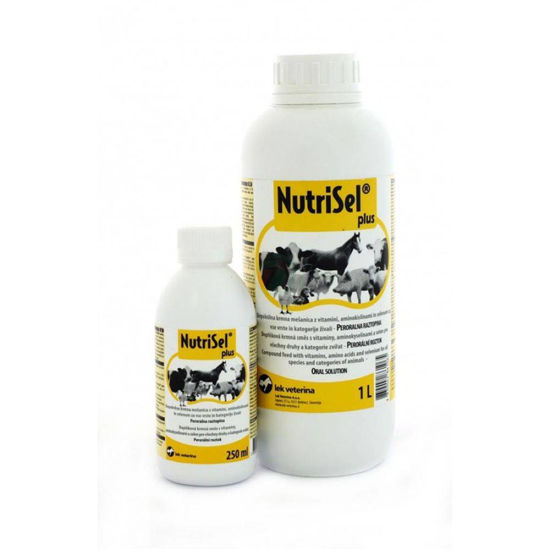 Nutrisel Plus aminokislinsko vitaminski dodatek za vse vrste živali, 250 mL