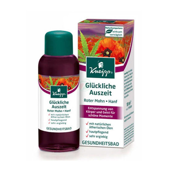 Kneipp oljna kopel Srečni časi, rdeči mak in konoplja, 100 mL