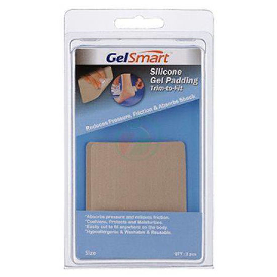 GelSmart samolepilni silikonski obliž s tkanino 6,35 x 7,62cm, 2 obliža