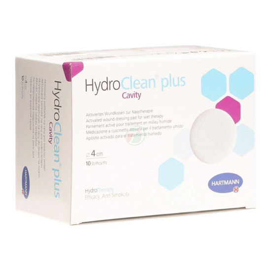 Hydroclean Plus Cavity sterilna obloga z ringer raztopino (okrogla obloga) 4 cm, 10 oblog