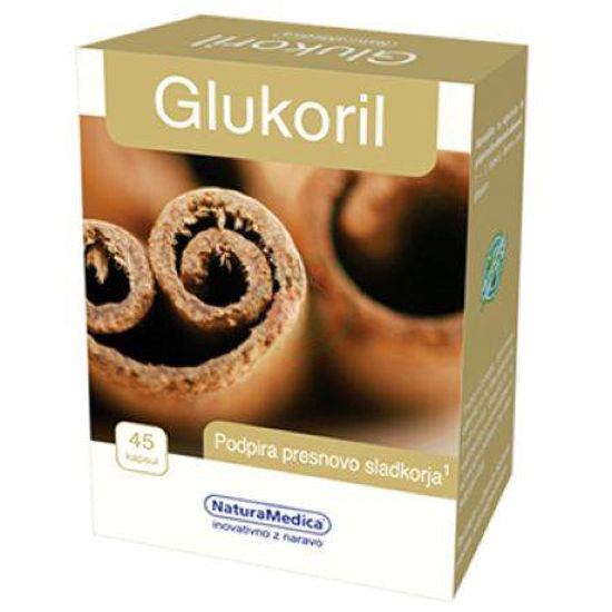 Glukoril dopolnilo za vzdrževanje normalnih vrednosti sladkorja, 45 kapsul
