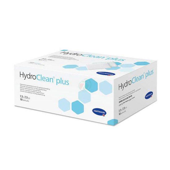 Hydroclean Plus sterilna obloga z ringer raztopino (kvadratna obloga) 7.5x7.5 cm, 10 oblog