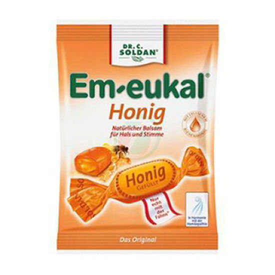 Dr. Soldan Em-Eukal trdi bomboni polnjeni z medom,  75 g