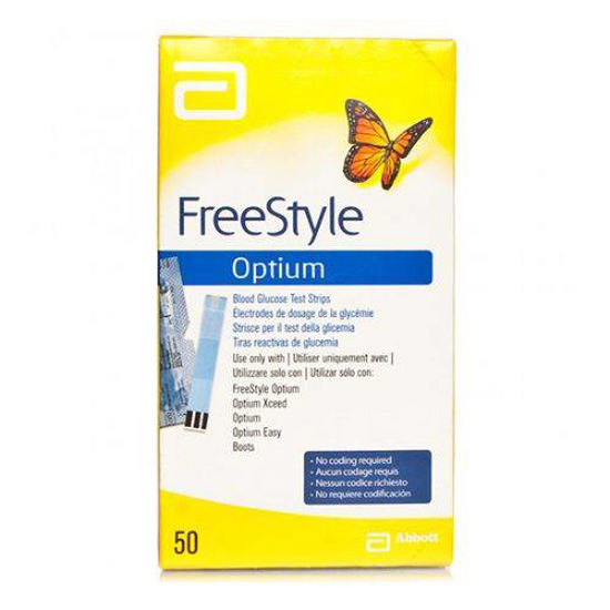 FreeStyle Optium lističi za glukozo, 50 testnih lističev