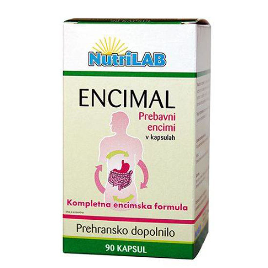 Nutrilab Encimal dopolnilo, 90 kapsul