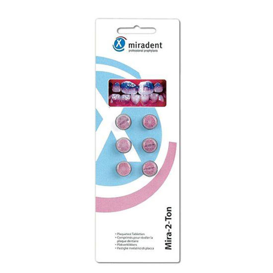 Miradent Mira-2-ton tablete za preverjanje oblog, 6 tablet