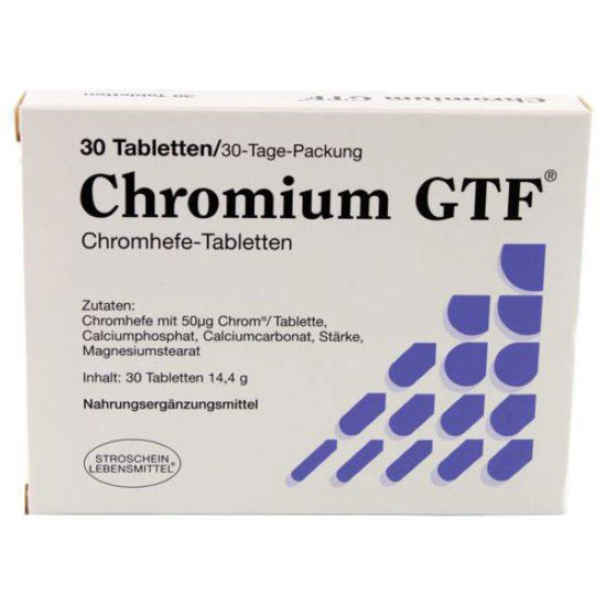 Krom GTF prehranski dodatek, 30 tablet