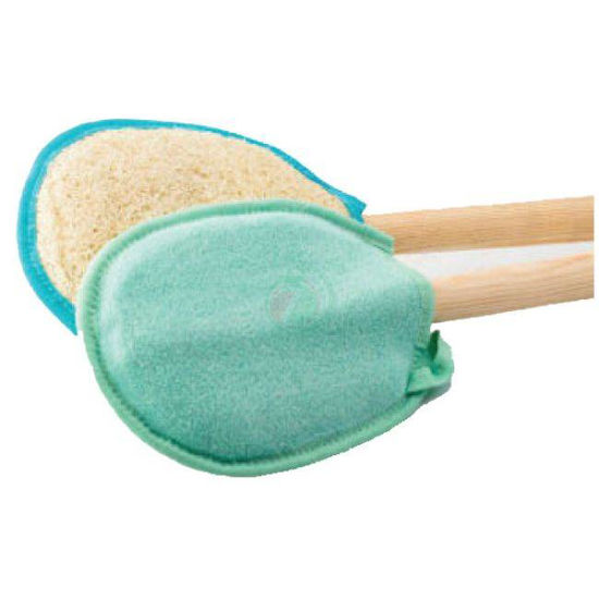 Rosenfeld Loofah krtača z blazinico in lesenim ročajem, 1 krtača