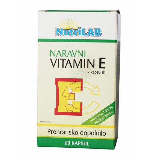 Nutrilab naravni vitamin E, 60 kapsul