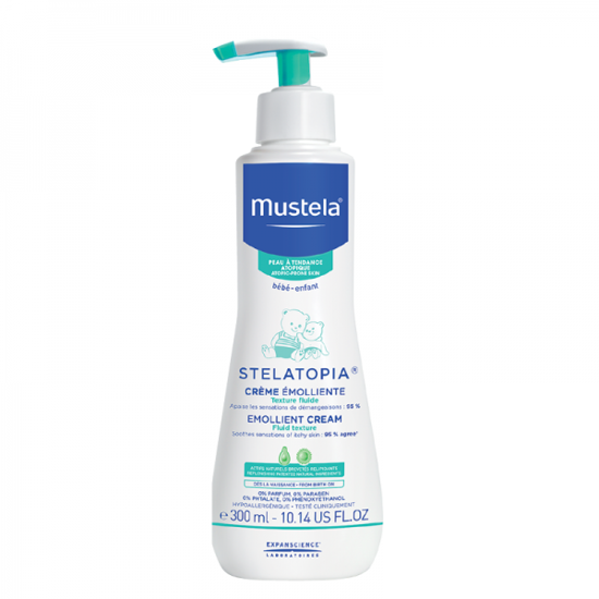 Mustela Stelatopia emolientna krema s pumpico, 300 mL