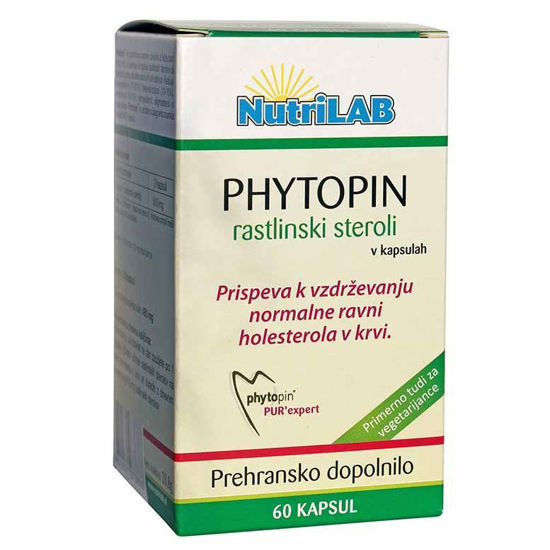 Nutrilab Phytopin rastlinski steroli, 60 vegetarijanskih kapsul