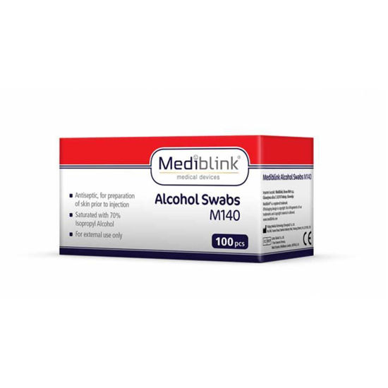 Mediblink M140 alkoholni robčki, 100 robčkov