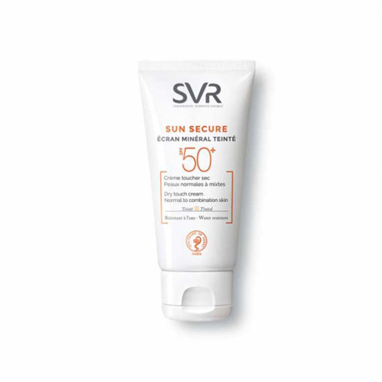 SVR Sun Secure Ecran obarvana mineralna krema za obraz SPF 50+, 50 mL
