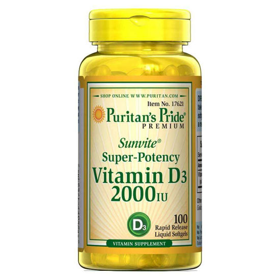 Puritan's Pride vitamin D3 2000 IU, 100 mehkih kapsul