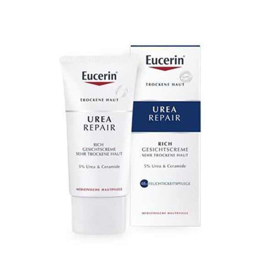 Eucerin Urea Repair 5% Rich nočna bogata krema za suho kožo, 50 mL