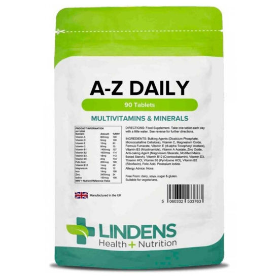 Lindens Multivitamini in minerali A-Z za vsak dan, 90 tablet
