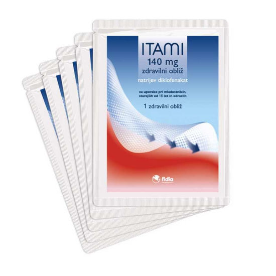 Itami 140 mg zdravilni obliž, 5 ali 10 obližev