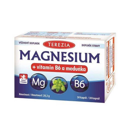 Terezia Magnezij iz morskih alg + B6  in melisa, 30 kapsul
