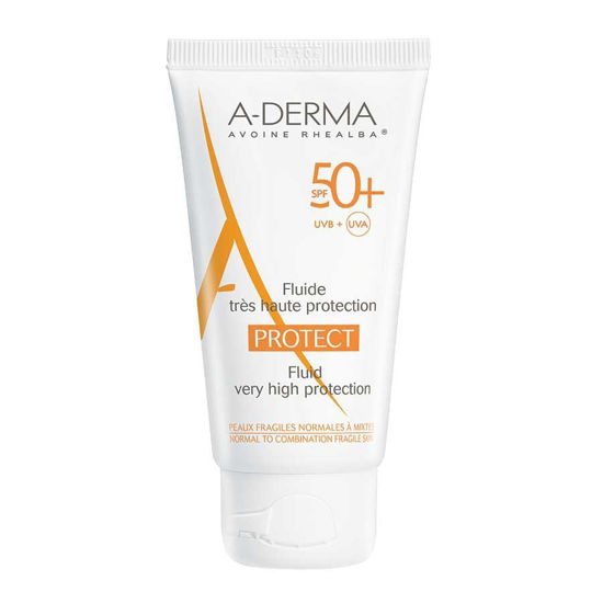 A-derma Sun Protect zaščitni fluid za normalno in mešano kožo ZF50+, 40 mL