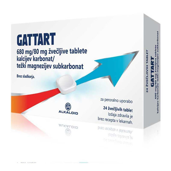 GATTART 680 mg/80 mg, 24 žvečljivih tablet