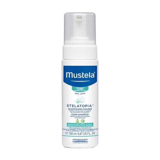 Mustela Stelatopia peneči šampon, 150 mL