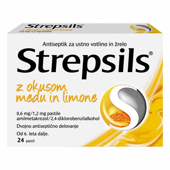 Strepsils z okusom medu in limone, 24 pastil