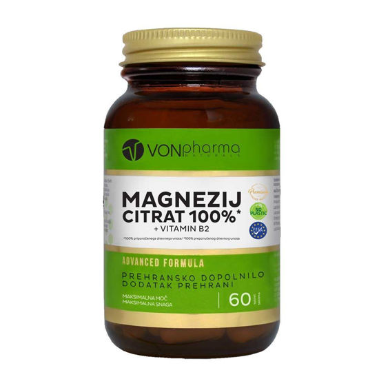 VONpharma Magnezij citrat 100 % in vitamin B2, 60 tablet