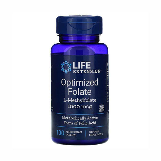 LifeExtension Optimiziran folat L-MetilFolat, 100 vegetarijanskih tablet