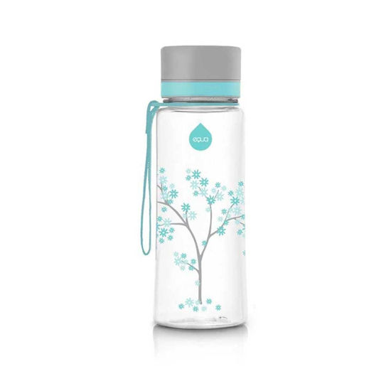 Equa ekološka steklenica z odtenkom/motivom Mint Blossom, 0,6 L