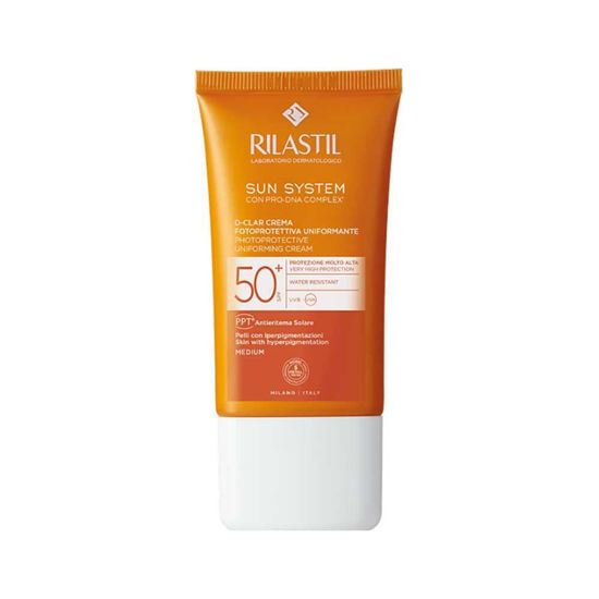 Rilastil Sun System D-clar medium photoprotective krema za poenotenje tena in zaščito pred soncem ZF 50, 40 mL