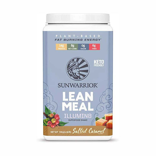 SunWarrior Lean Meal Illumin8 mešanica za pripravo nadomestka obroka z okusom slane karamele