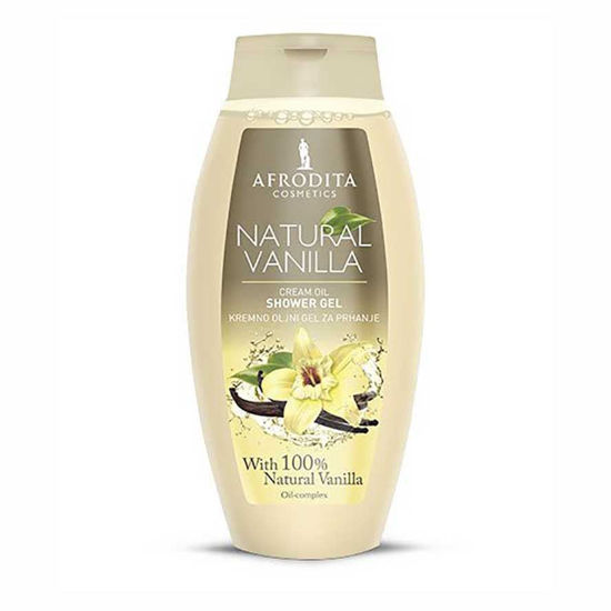 Afrodita Natural Vanilla kremno oljni gel za prhanje, 250 mL