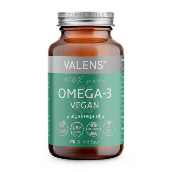 Valens Omega-3 Vegan, 60 mehkih kapsul