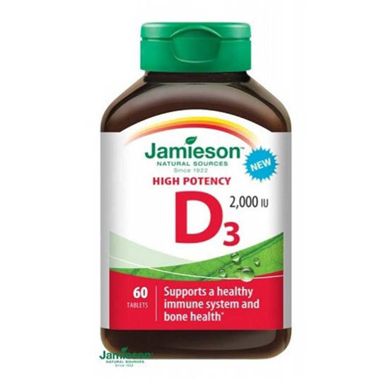 Jamieson vitamin D3 2000 IE, 60 tablet
