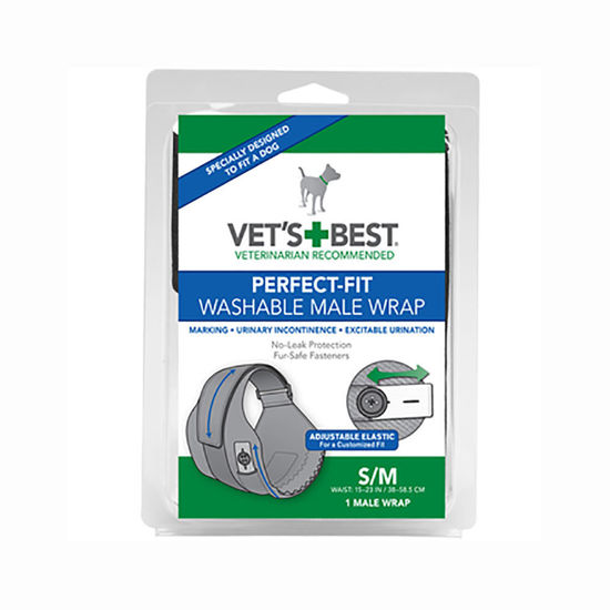 Vet's Best Perfect Fit pralne plenice za samce S/M, 1 kos