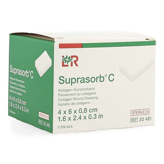 Suprasorb C obloge v velikosti 4x6x0,8 cm, 5 oblog