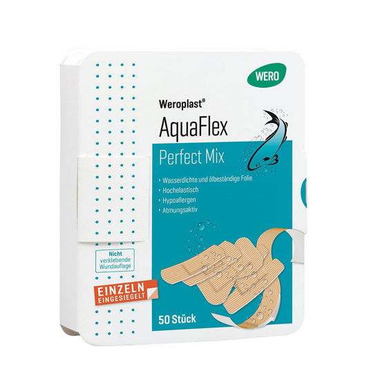Weroplast AquaFlex Perfect Mix vodoodporni elastični obliži za rane, 50 obližev