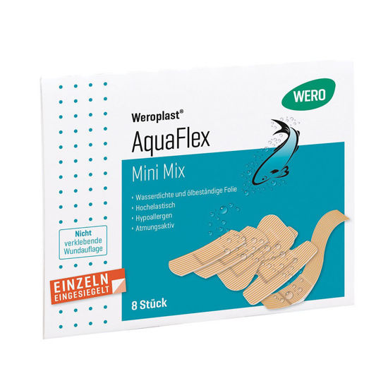 Weroplast AquaFlex Mini Mix vodoodporni elastični obliži za rane, 8 obližev