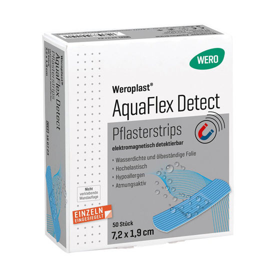 Weroplast AquaFlex Detect detekcijski vodoodporni obliži, različna pakiranja