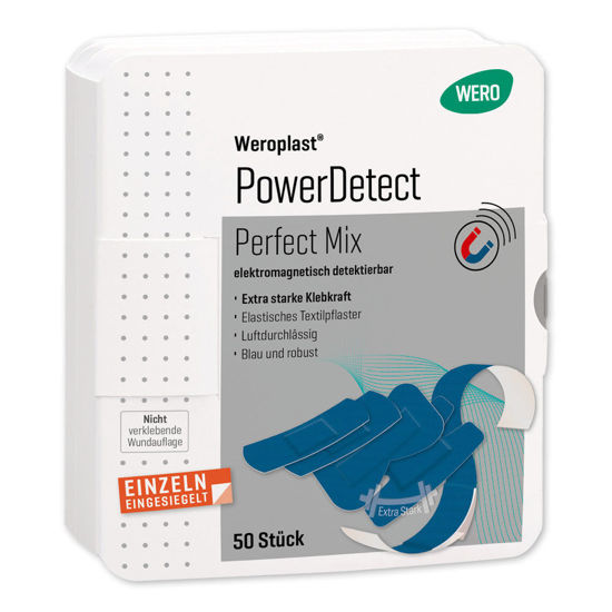 Weroplast PowerDetect Perfect Mix detekcijski obstojni tekstilni obliži, 50 obližev