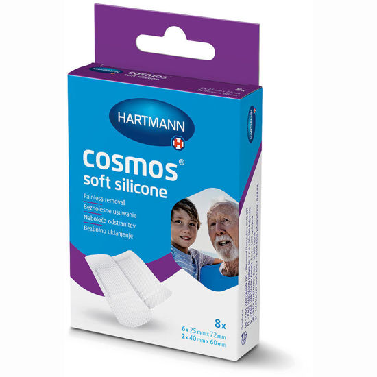 Hartmann Cosmos Soft Silicone obliž za občutljivo kožo, 8 kosov